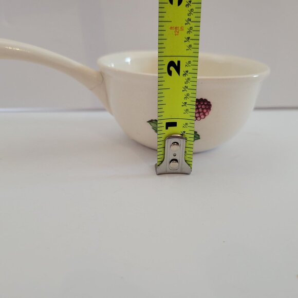 Norsk Flint Egersund Norway Ceramic Sauce Ladle With Grape & Berry Motif - Picture 11 of 12